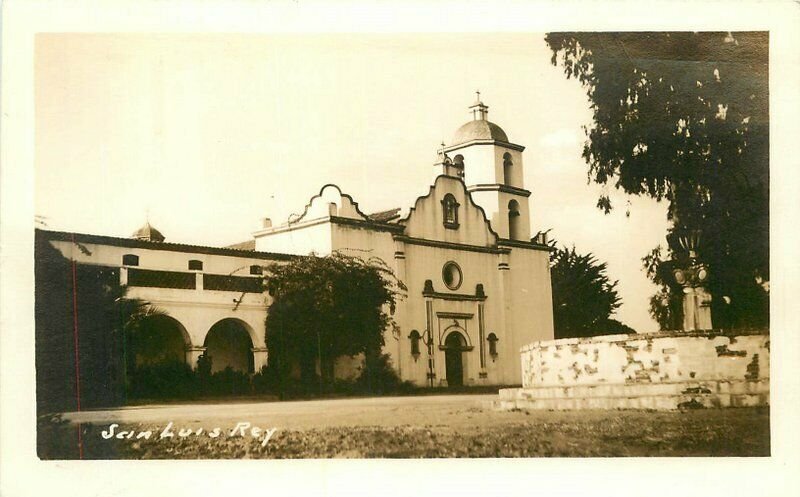 California Mission San Luis Rey Oceanside San Diego RPPC Photo Postcard 12247