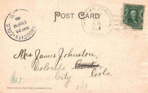 Vintage Postcard 1906 Mississippi River Pontoon Bridge North Mc Gregor Iowa IA