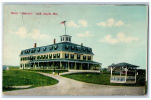 c1910 Band Stand, Hotel Mitchell York Beach Maine ME RPO Posted Postcard
