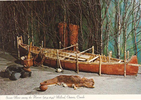Canada Birchbark Canoe Sainte-Marie Among The Hurons Midland Ontario