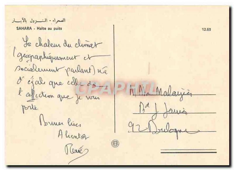 Modern Postcard Sahara Stop wells Camel