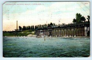 CLEVELAND, OH ~ Edgewater BATHING BEACH 1909  Cuyahoga County Postcard