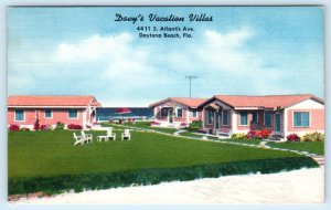 DAYTONA BEACH, Florida FL ~ Roadside Motel DAVY'S VACATION VILLAS 1950s Postcard