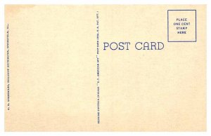 Postcard BUILDING SCENE Springfield Illinois IL AT7539