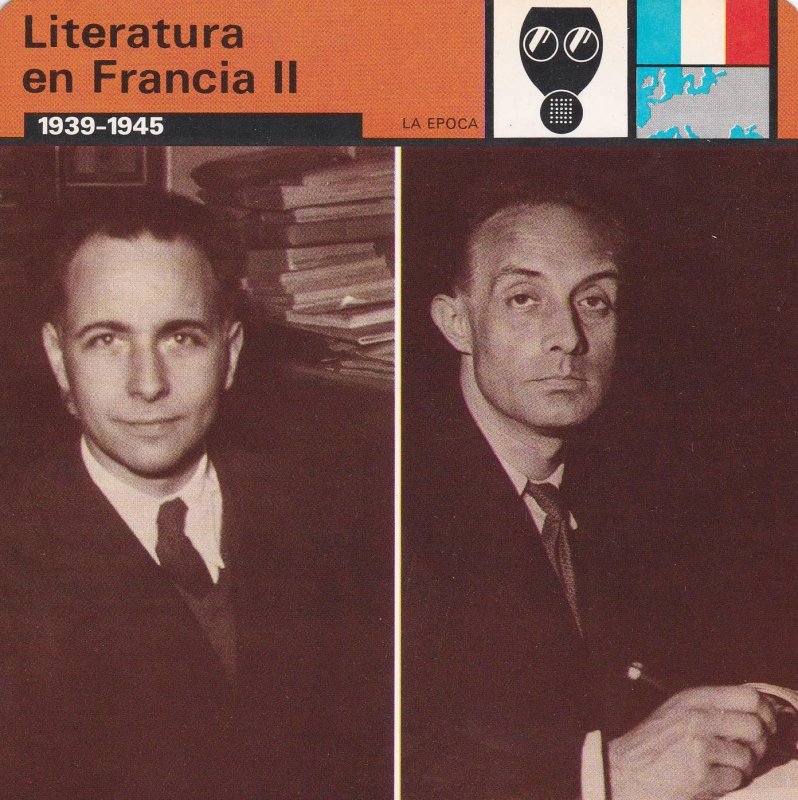 FICHA LA EPOCA: LITERATURA EN FRANCIA II. 1939-1945