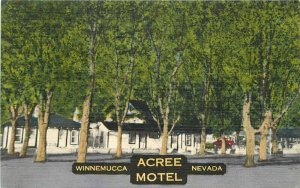 Acree Motel roadside Winnemucca Nevada automobiles Postcard Jones 20-6894