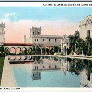 c1910s San Diego, CA Panama-California Exposition Postcard Reflection Lagoon A87