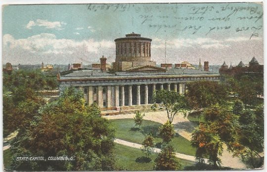 State Capitol Building Columbus Ohio 1907 Vintage Undivided Back Postcard