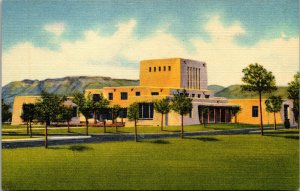 Vtg 1930's Library University of New Mexico Albuquerque NM Linen Postcard