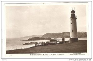 RP, Smeaton Tower & Drake's Island, Plymouth, Devon, England, UK, 1920-1940s
