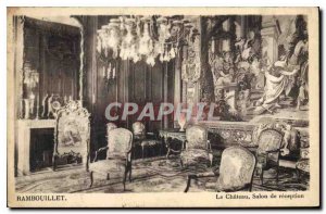 Old Postcard Rambouillet Chateau reception furniture