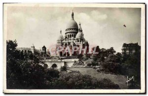 Modern Postcard Paris Basilica of Sacre Coeur in Montmartre