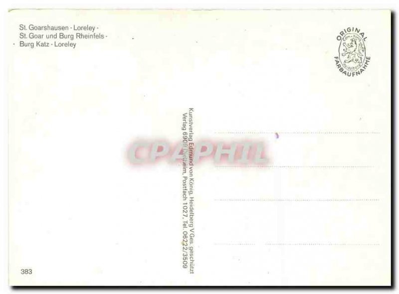 Postcard Old St. Goar und Burg Rheinfels