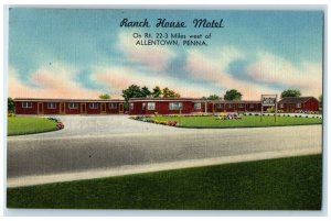 c1930's Ranch House Motel Roadside Allentown Pennsylvania PA Vintage Postcard