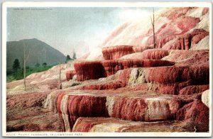 Wyoming WY, Pulpit Terraces, Yellowstone National Park, Nature, Vintage Postcard