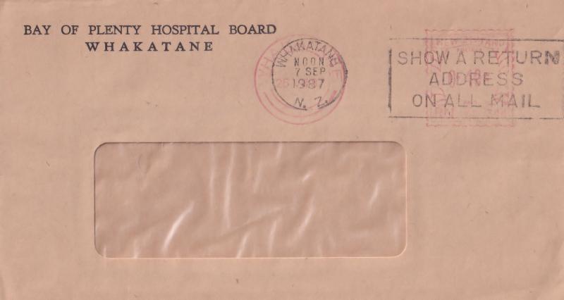 Bay Of Plenty Hospital Radio Whakatane New Zealand Envelope Postmark