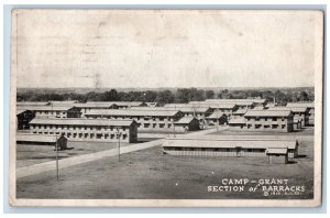 Rock Island Illinois IL Postcard Camp Grant Section Of Barracks 1917 Antique