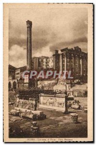 Old Postcard Roma Colonna Foca Foro Romano