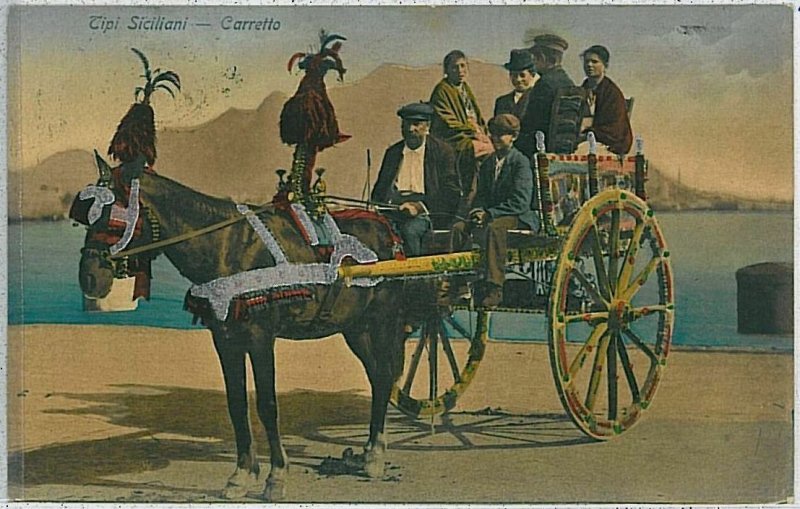 26524 vintage postcard PALERMO / SICILIA - Sicilian cart 1908-