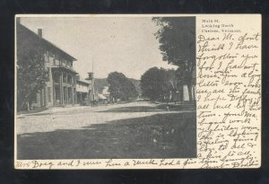 CHELSEA VERMONT DOWNTOWN MAIN STREET SCENE VT. VINTAGE POSTCARD 1907