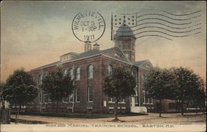 Easton Maryland MD High and Manual Training School c1910 Vintage Postcard