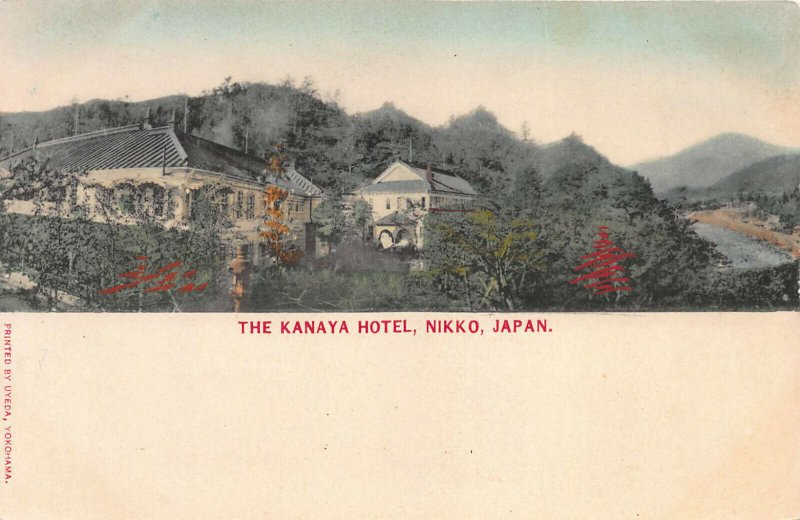 The Kanaya Hotel, Nikko, Japan, Early Hand Colored Postcard, Unused