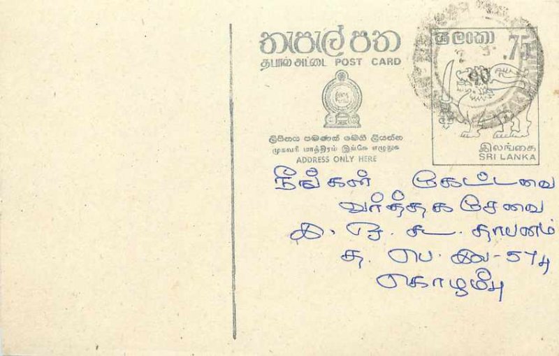 Entier Postal Stationery Postal Sri Lanka Ceylon Lion