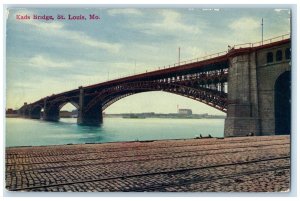 c1910's Eads Bridge Mississippi River Railway View St. Louis Missouri Postcard