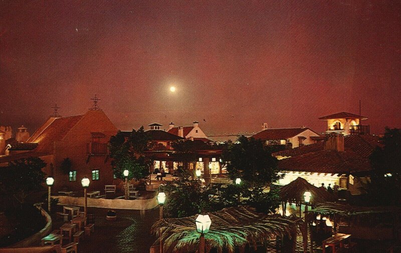 Vintage Postcard Seaport Village Summer Lunar Eclipse San Diego California CA