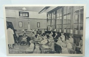 Schoolroom at St Michaels Orthopaedic Hospital Clacton on Sea Essex Vtg Postcard