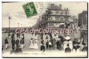 Old Postcard Malo Les Bains La Digue