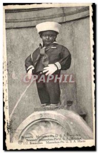 Old Postcard Brussels Manneken Pis