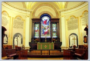 Altar Of Cathedral Of The Holy Trinity, Quebec City Canada, Chrome Postcard