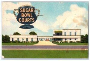 1955 Sugar Bowls Courts Exterior New Orleans Louisiana LA Posted Clouds Postcard
