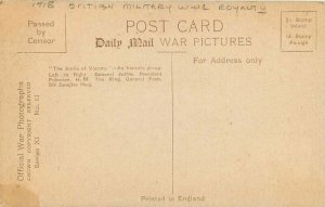 British Military WW! UK Royalty Daily Mail Ear Pictures 1918 King Postcard 6579