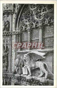 Postcard Old Venice Palazzo Ducale Particolare Porta della Carta Lion