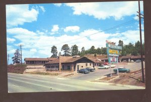 EAST FLAGSTAFF ARIZONA ROUTE 66 VINTAGE ADVERTISING POSTCARD WESTERN HILLS MOTEL