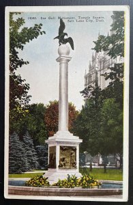 Vintage Postcard 1915-1930 Seagull Monument, Temple Square, Salt Lake City, Utah