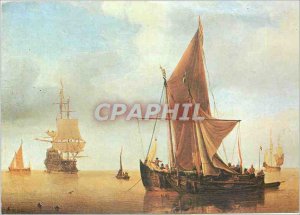 Postcard Modern Calm Van de Velde (1663 1707) Alte Pinakothek Minich Cliche S...