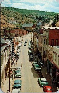 Vtg Central City CO Main Street View Earl's Toll Gate Bar Old Cars 1950 Postcard