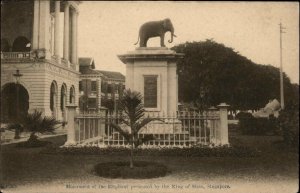 Singapore Elephant Monument King of Siam c1910 Postcard