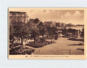 Postcard Les Nouveaux Jardins et vue sur les Hôtels Cannes France