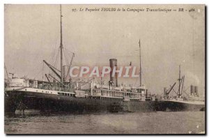 Old Postcard The Ship Of Figuig companion Transatlantique