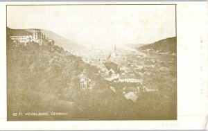 Aerial View Of Heidelburg Germany Postcard