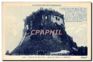 Old Postcard The picturesque surroundings Auvergne Mont Dore Murols castle ruins