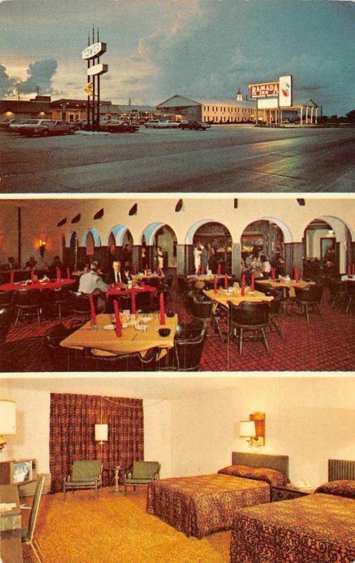 BAYTOWN, TX Texas  RAMADA INN Multi w/Room, Exterior & Dining  ROADSIDE Postcard 