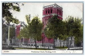 Brookings South Dakota Postcard Presbyterian Church Chapel Exterior 1910 Antique