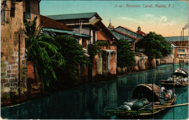 PC CPA PHILIPPINES, BINONDO CANAL, MANILA, Vintage Postcard (b19099)