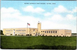 Postcard SCHOOL SCENE Elyria Ohio OH AK9970