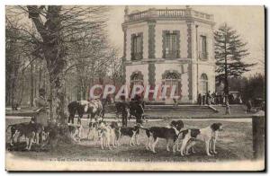 Old Postcard Hunting hounds was in the forest of Dreux The appointment lodge ...